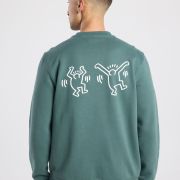 America Today Saul Crew Sweatshirt – Keith Haring Chest & Back Artwork (Unisex, Regular Fit)