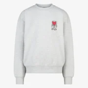 America Today Grey Sweatshirt – Loose Fit, Crew Neck, Printed Design