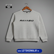 Structured sweatshirt with crew neck off white