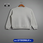 Structured sweatshirt with crew neck off white